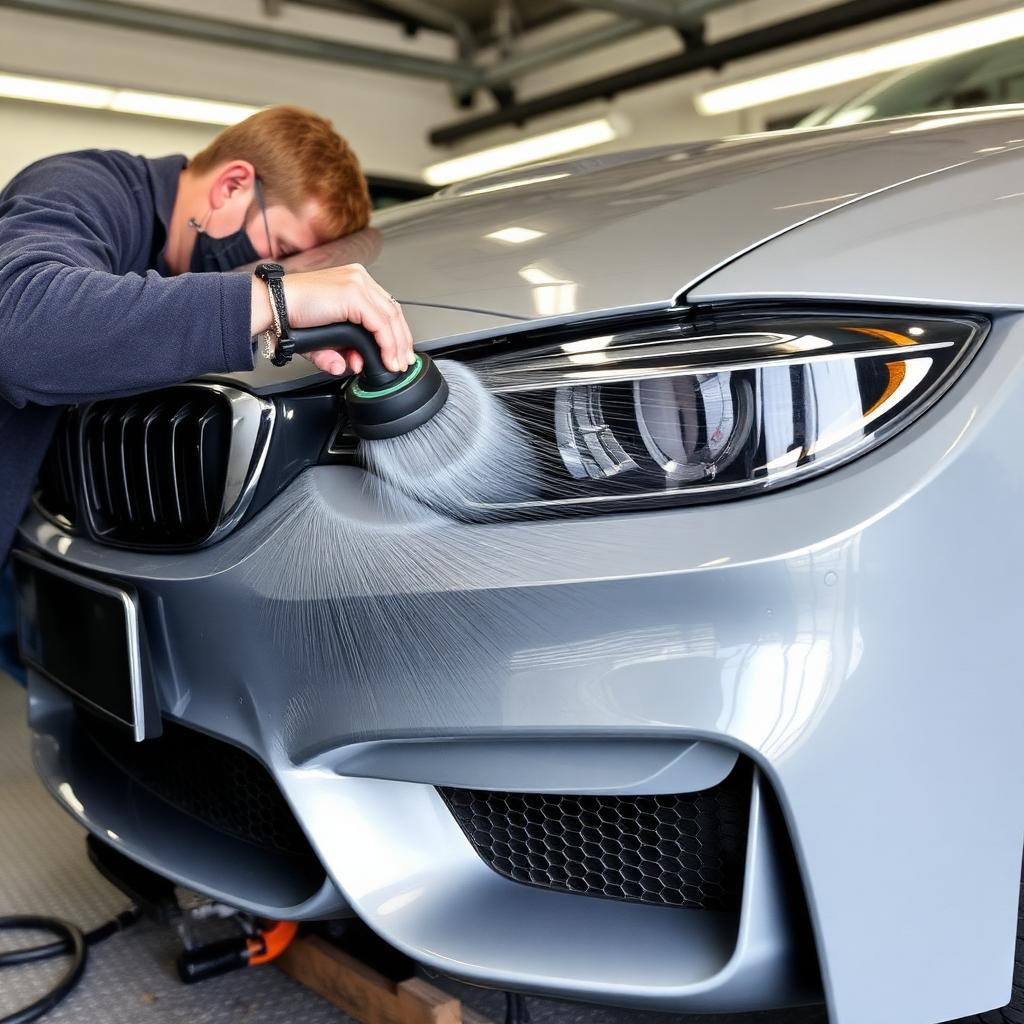 Polissage phares et carrosserie BMW M3 Marcinelle