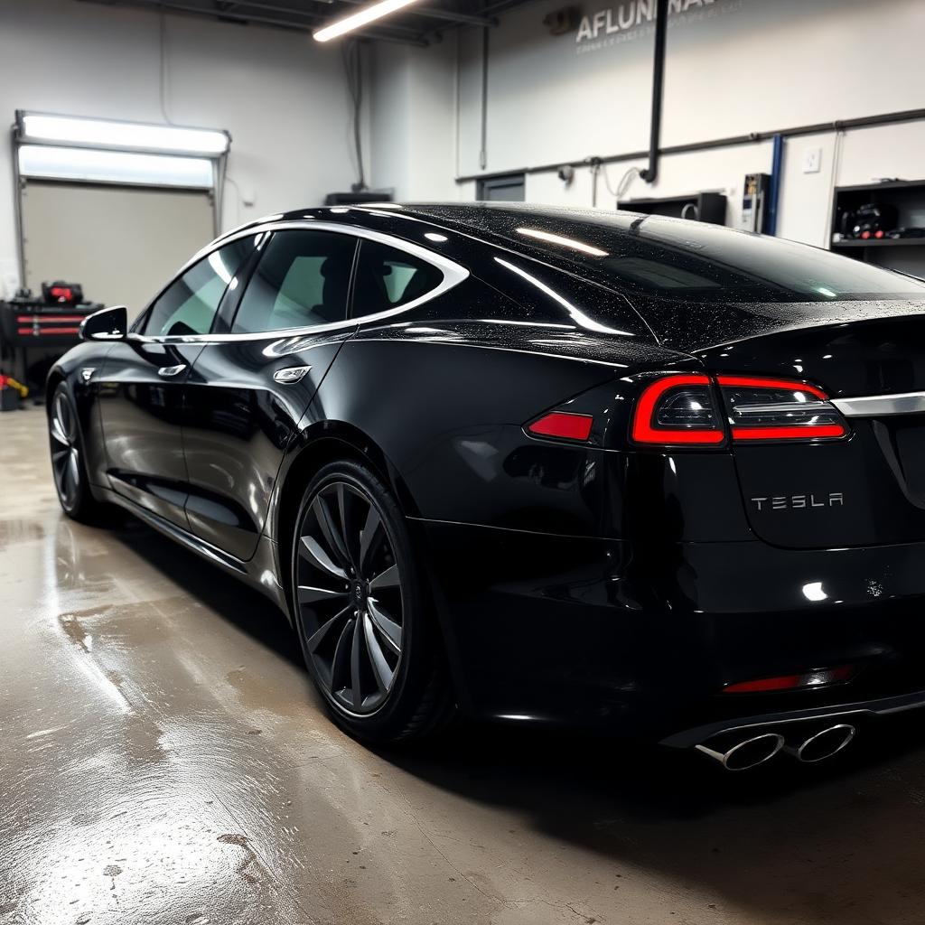 Traitement céramique Tesla Model S noire Charleroi
